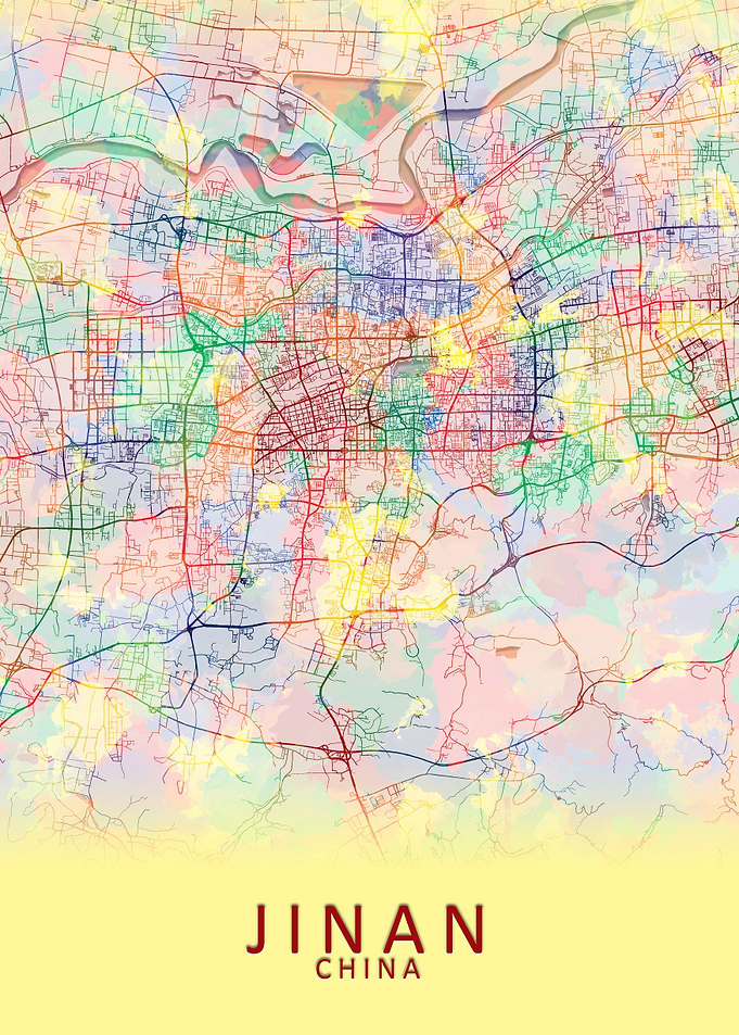 Jinan China City Map