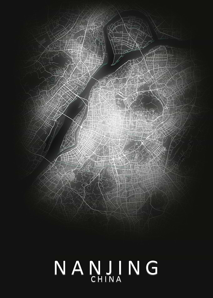 Nanjing China City Map