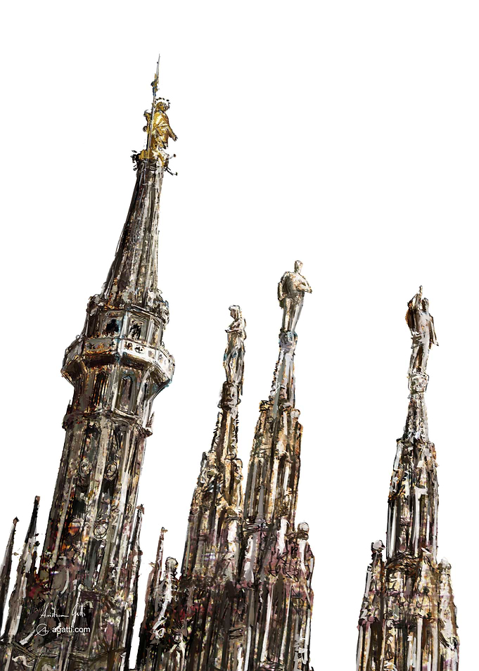 Cathedral spires paint1