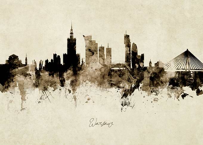 Warsaw Poland Skyline