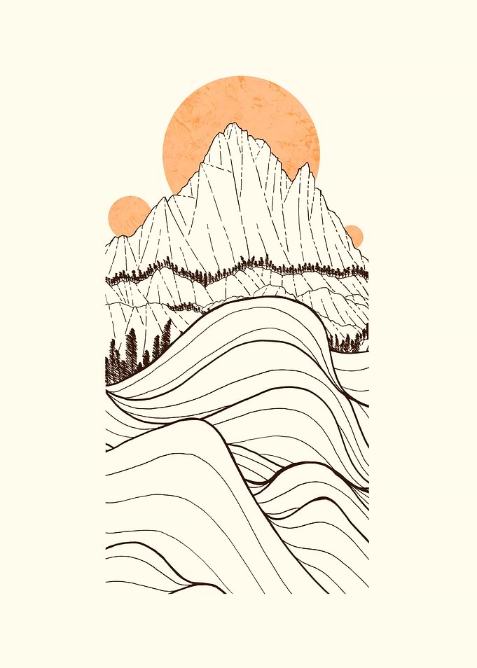 Forest sun cliffs