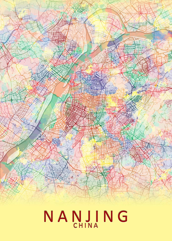 Nanjing China City Map