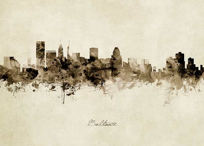 Baltimore Maryland Skyline