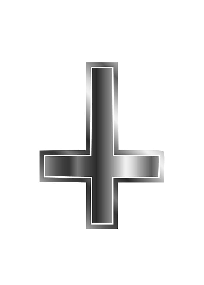 An inverted cross
