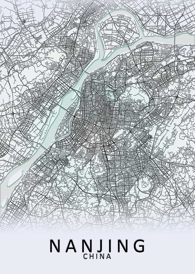 Nanjing China City Map