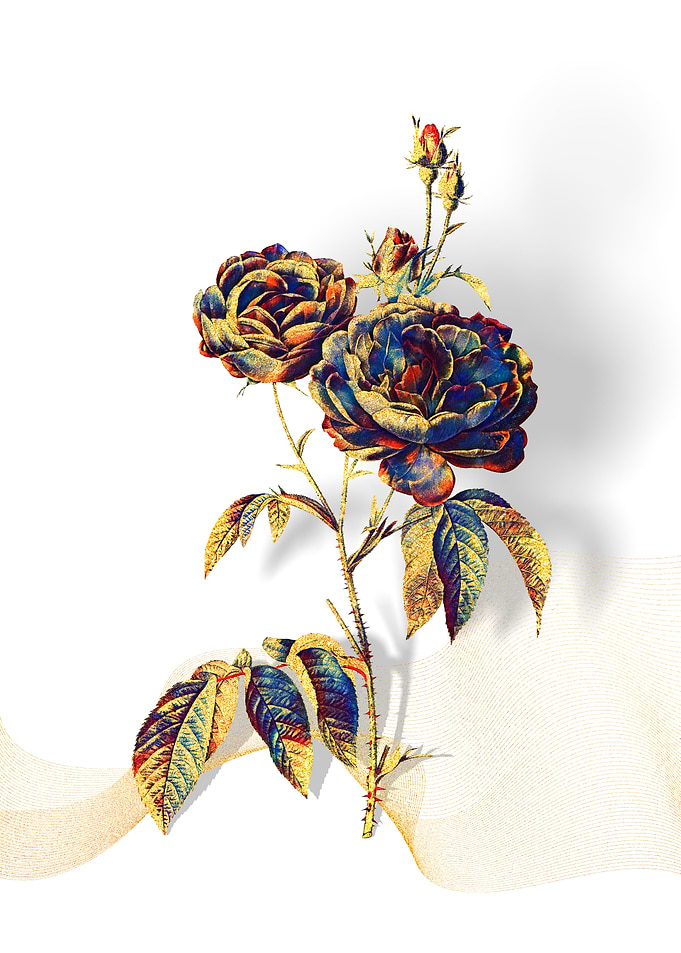 Prismatic Purple Roses