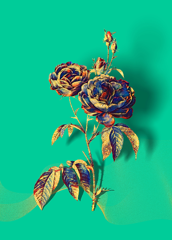 Prismatic Purple Roses