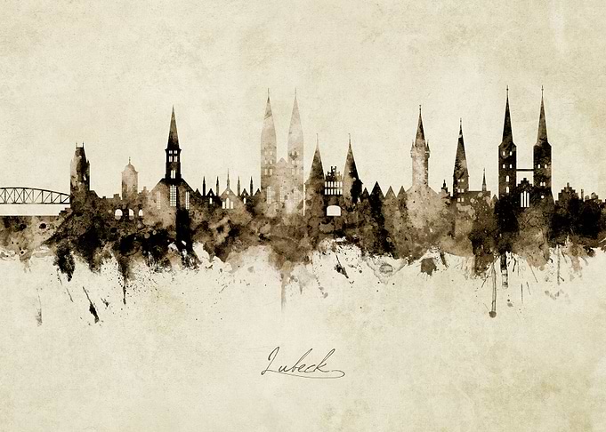 Lubeck Deutschland Skyline