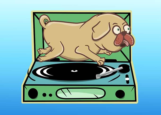 Pug Vinyl Music