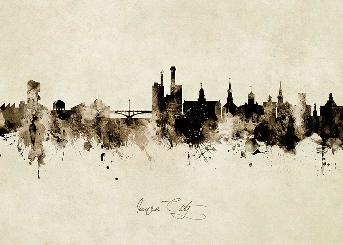 Iowa City Iowa Skyline