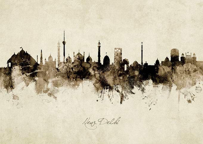 New Delhi India Skyline