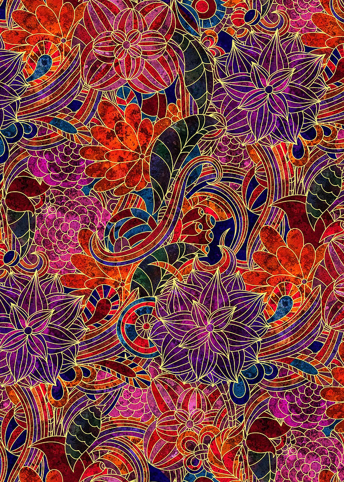 Orange Flower Pattern