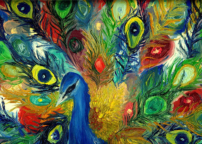 Colorful peacock