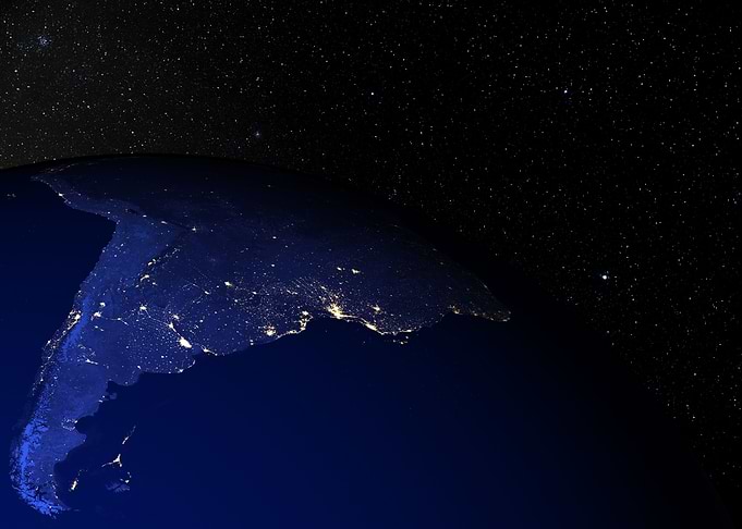South America at night 2