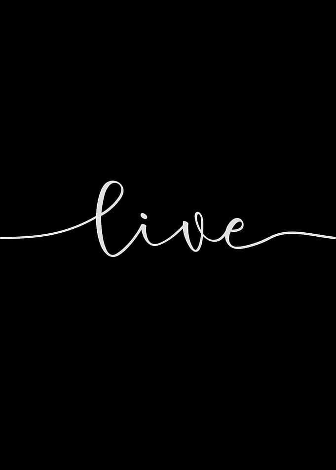 Live Love Laugh Black