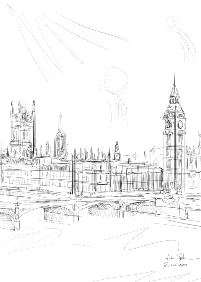 London portrait drawing