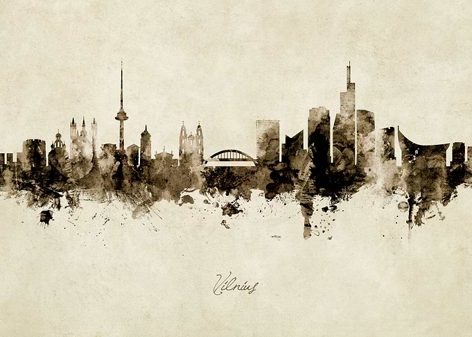 Vilnius Lithuania Skyline