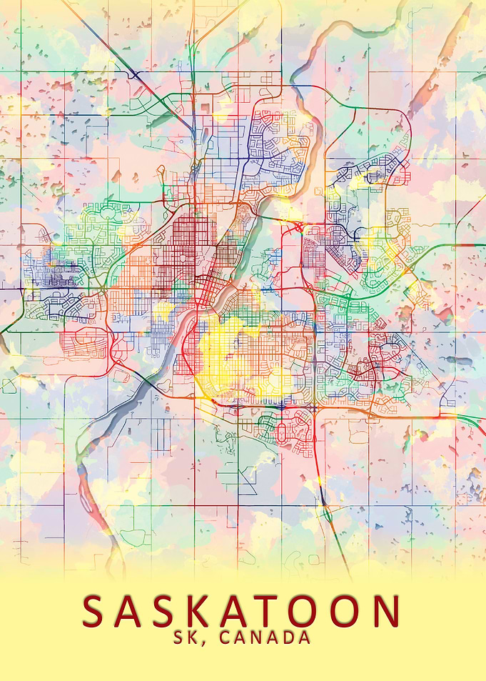 Saskatoon SK Canada Map