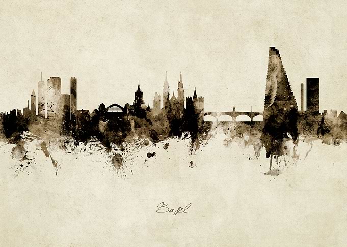 Basel Switzerland Skyline