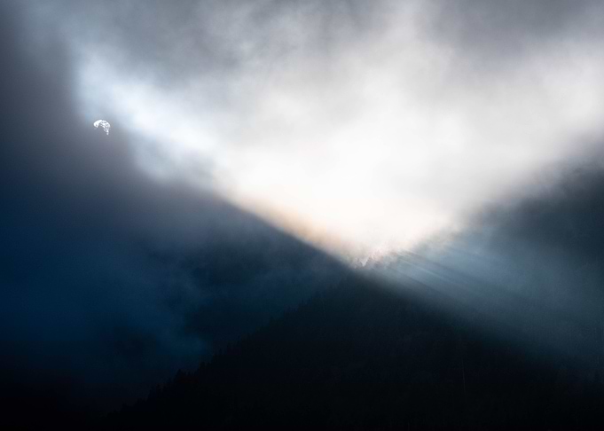 Sun Behind Clouds