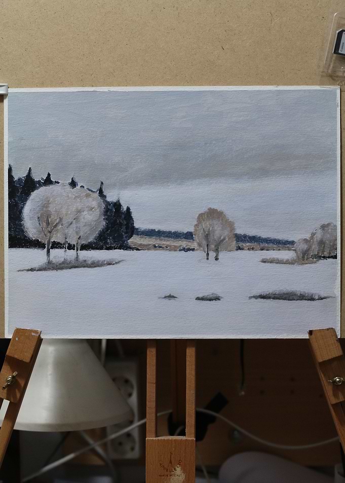 Simple Acrylic Snowscene