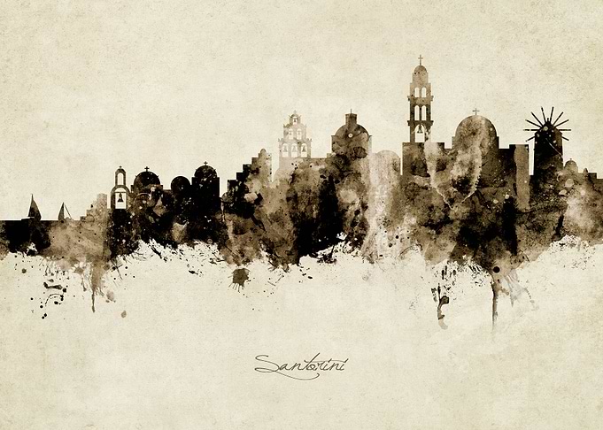 Santorini Greece Skyline