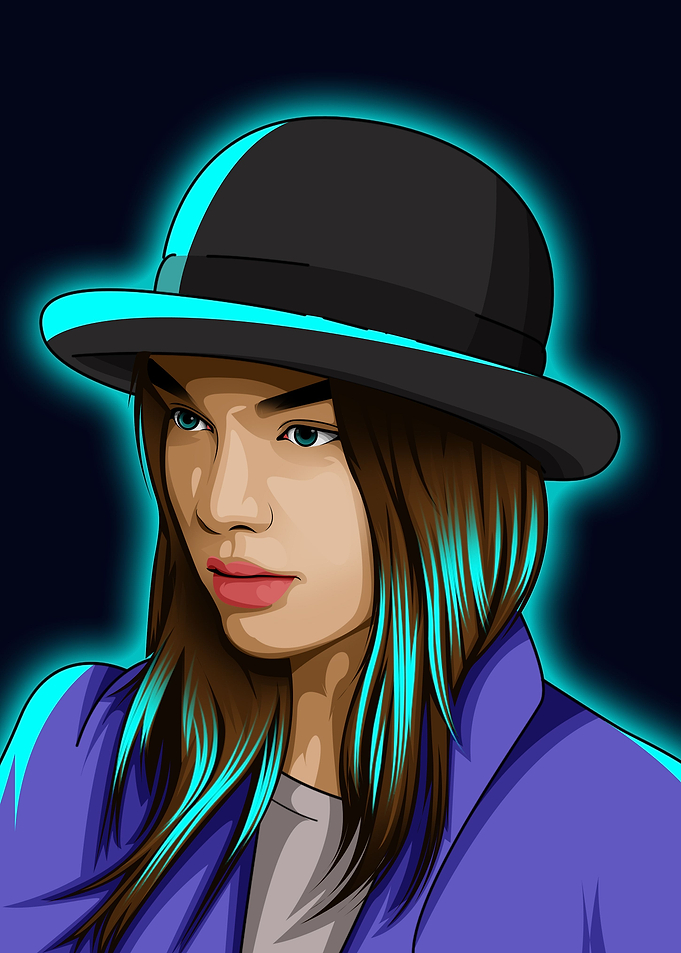 glowing artist