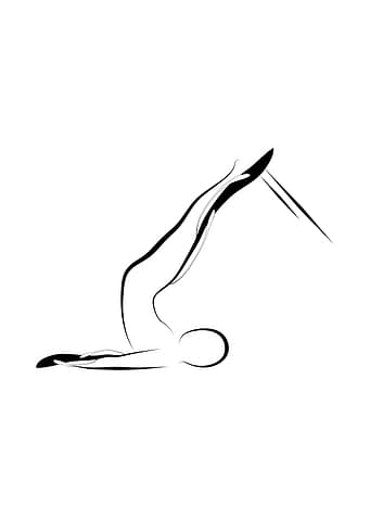Abstract Pilates pose