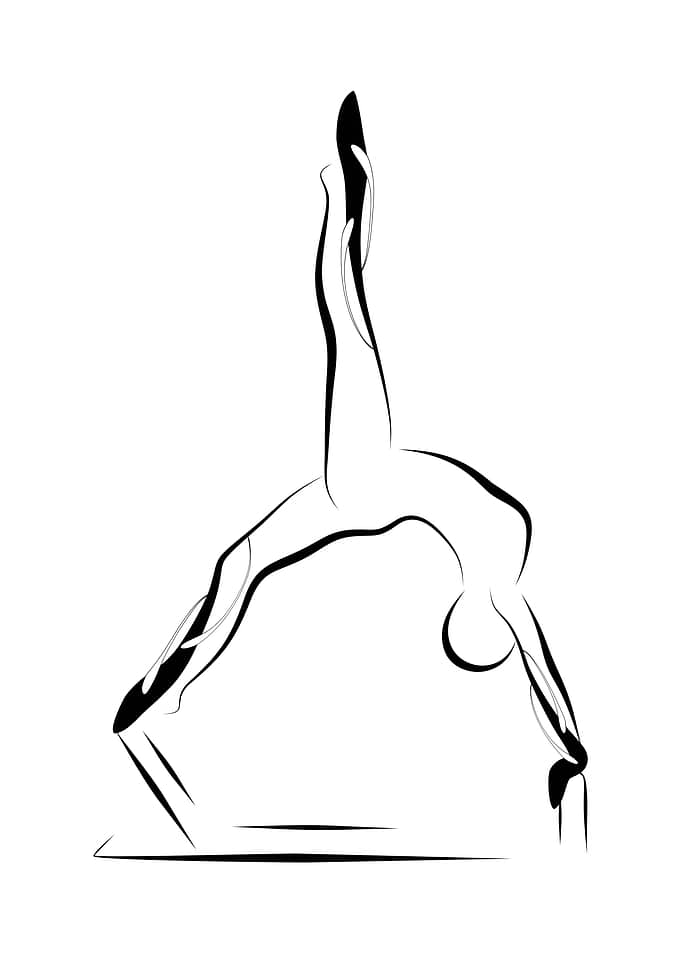 Abstract Pilates pose