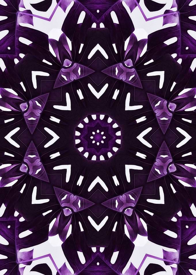 Deep Purple Mandala Art