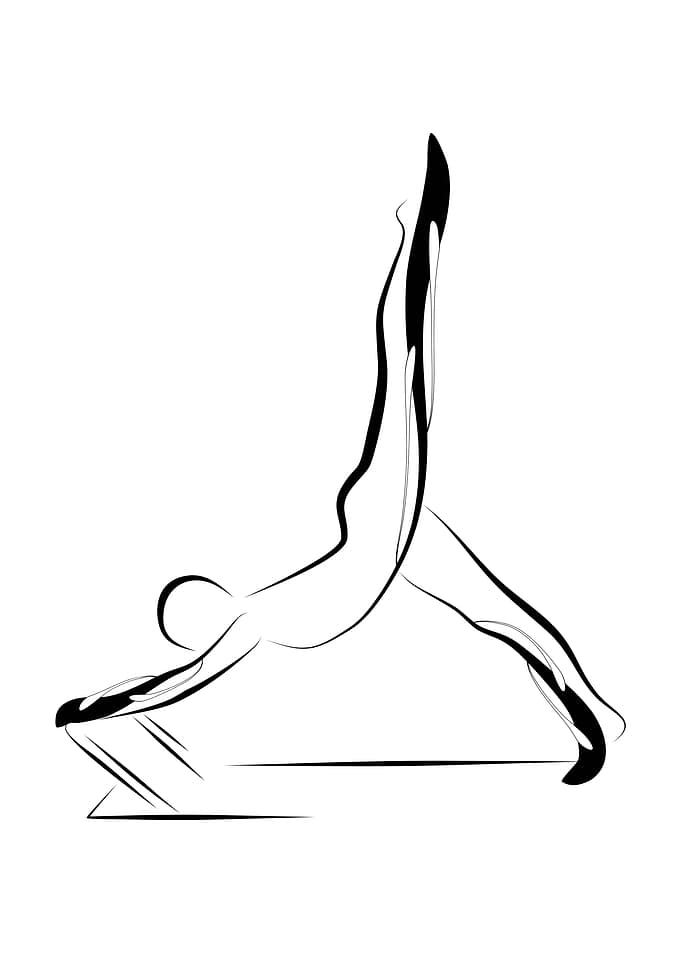 Abstract Pilates pose