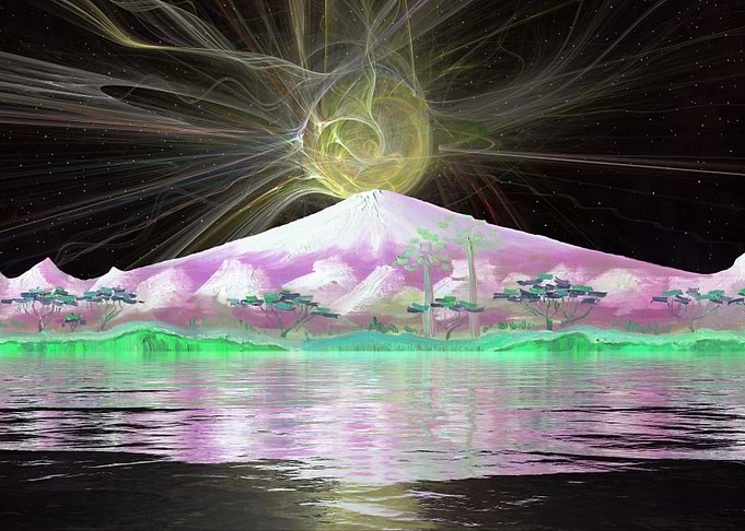 Fantasy Mountain Lake
