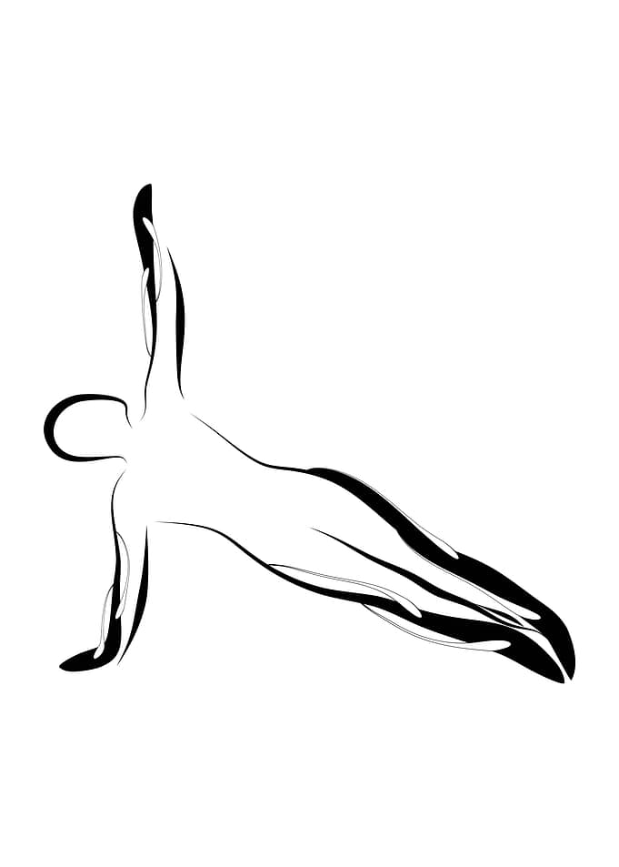 Abstract Pilates pose