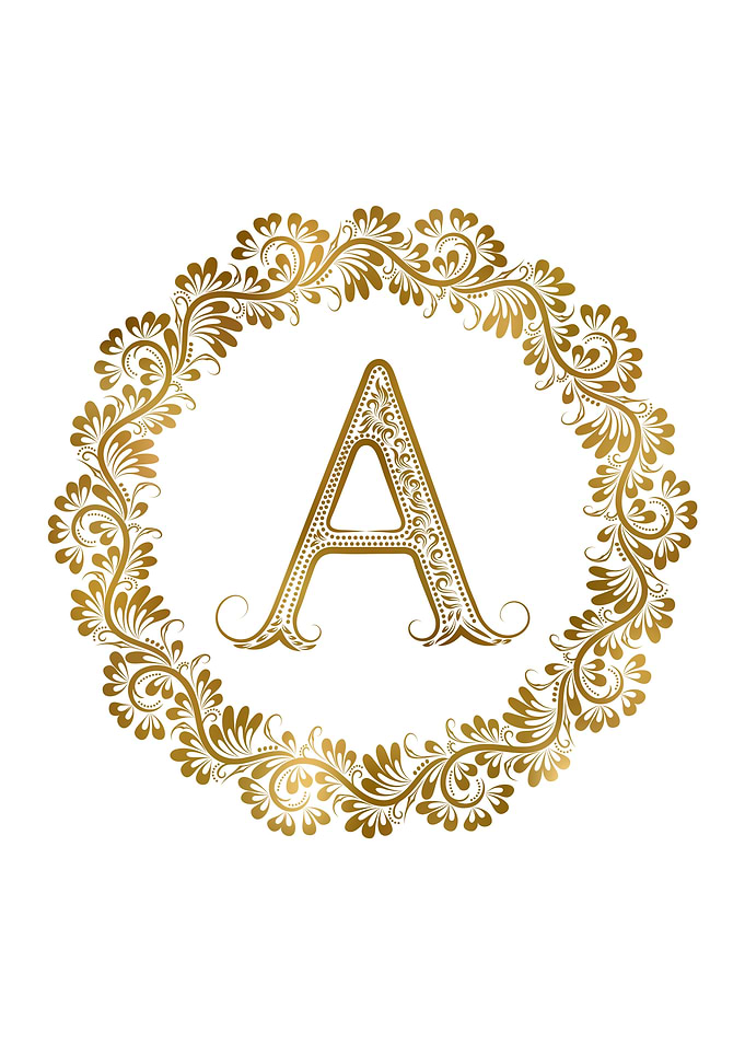 A initial floral