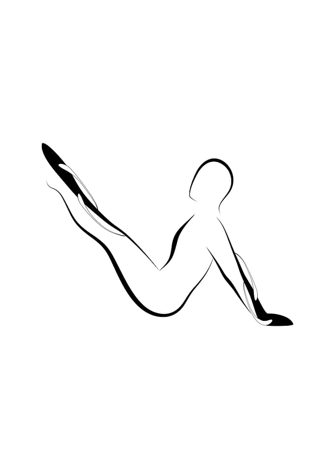 Abstract Pilates pose