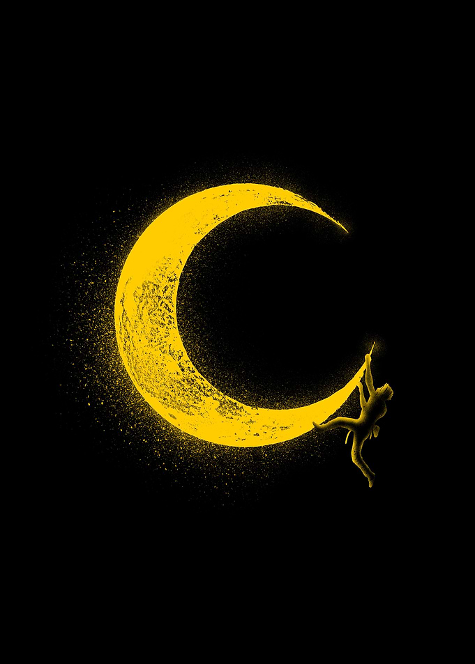 Climbing moon