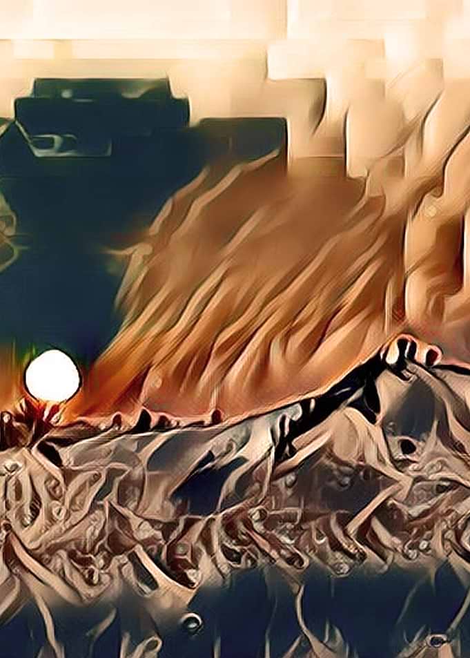 Sunset in the desert