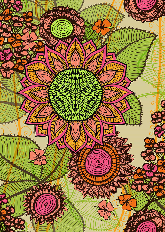 Hand Drawn Flral Mndala 05