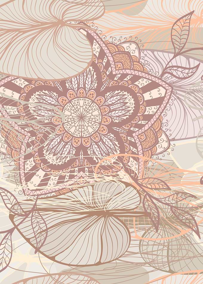 Hand Drawn Flral Mndala 09