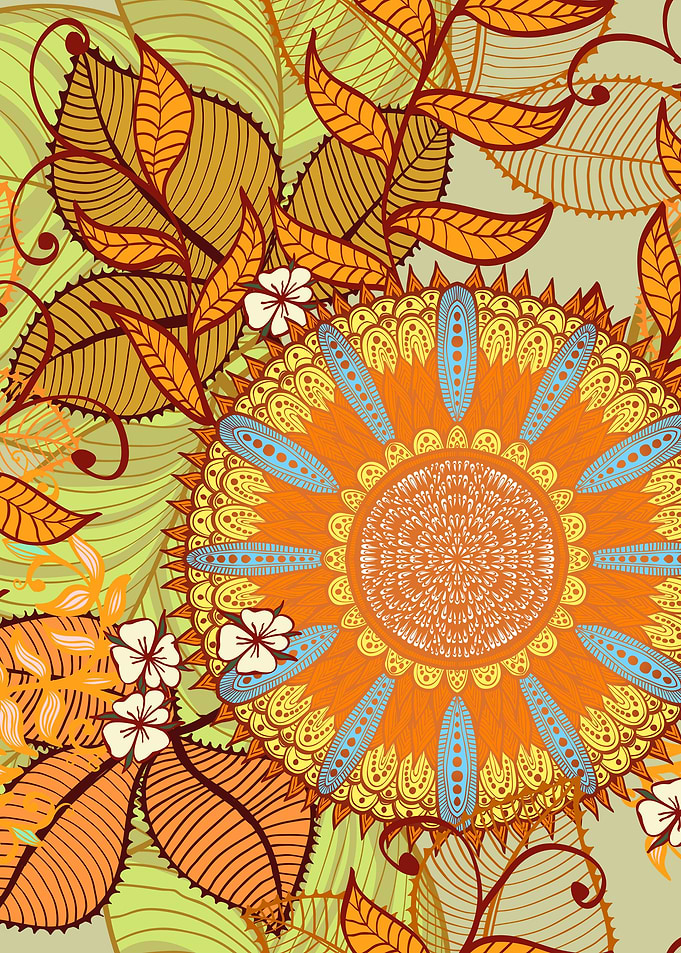 Hand Drawn Flral Mndala 08
