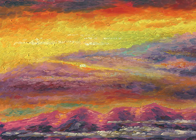 Sunset In The Mountains