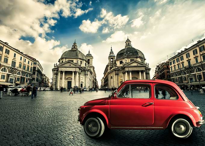 Old italian vintage car