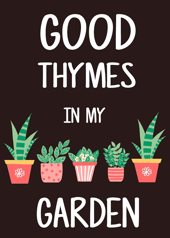 Good thymes pun displate