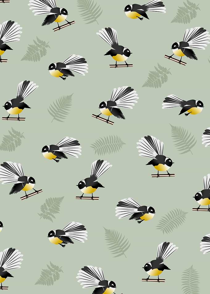 Fantail Bird Pattern