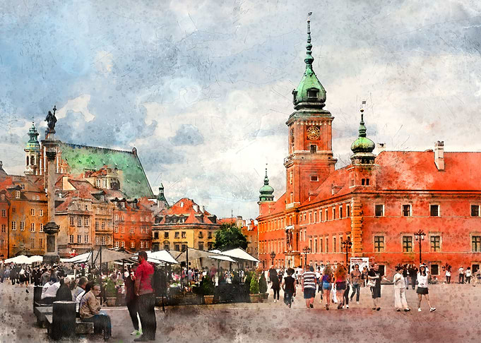 Warsaw city art