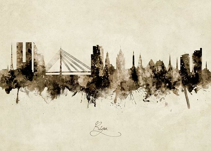 Riga Latvia Skyline