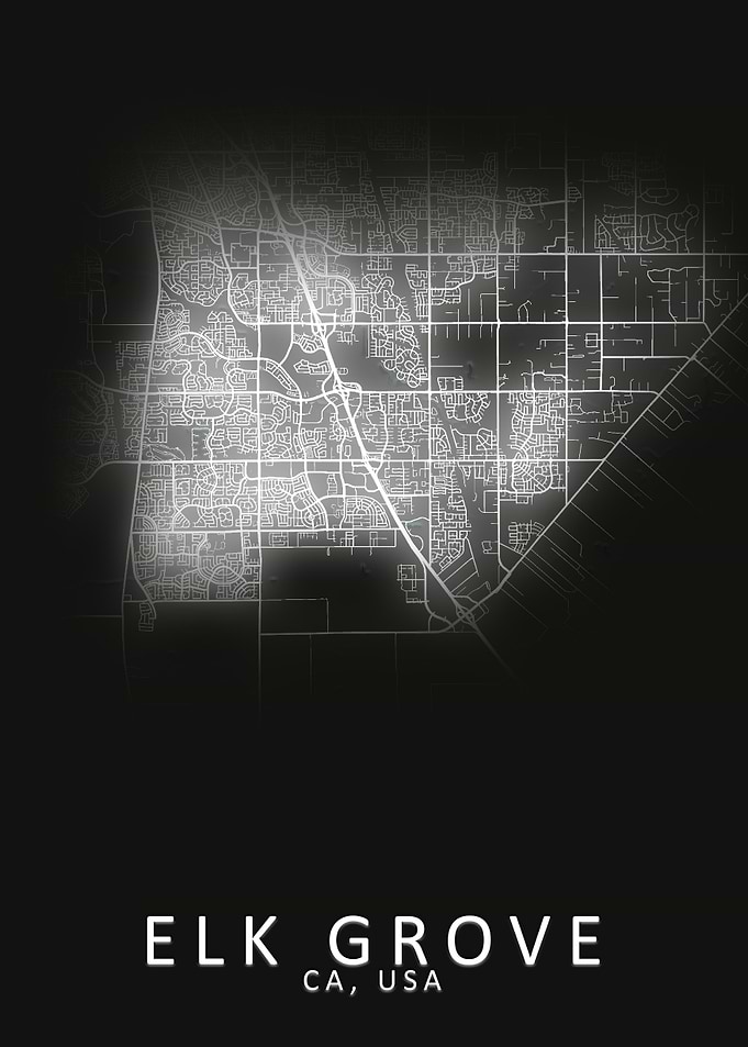 Elk Grove CA USA City Map