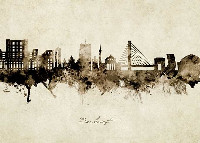 Bucharest Romania Skyline