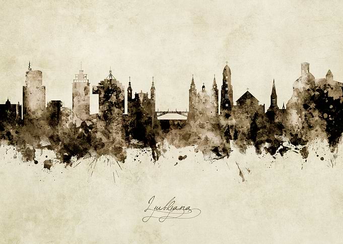 Ljubljana Slovenia Skyline