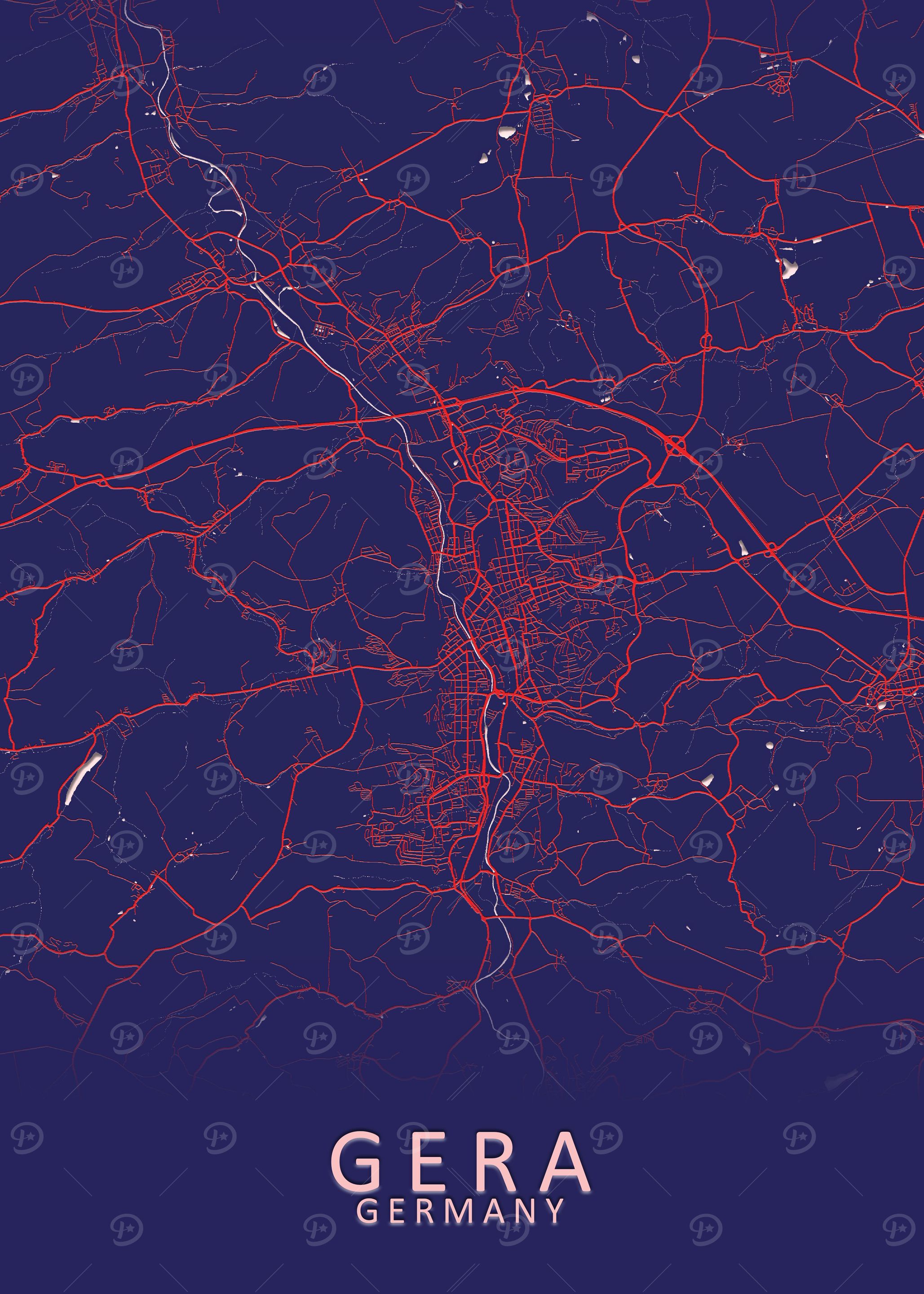Gera Germany City Map